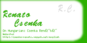 renato csenka business card